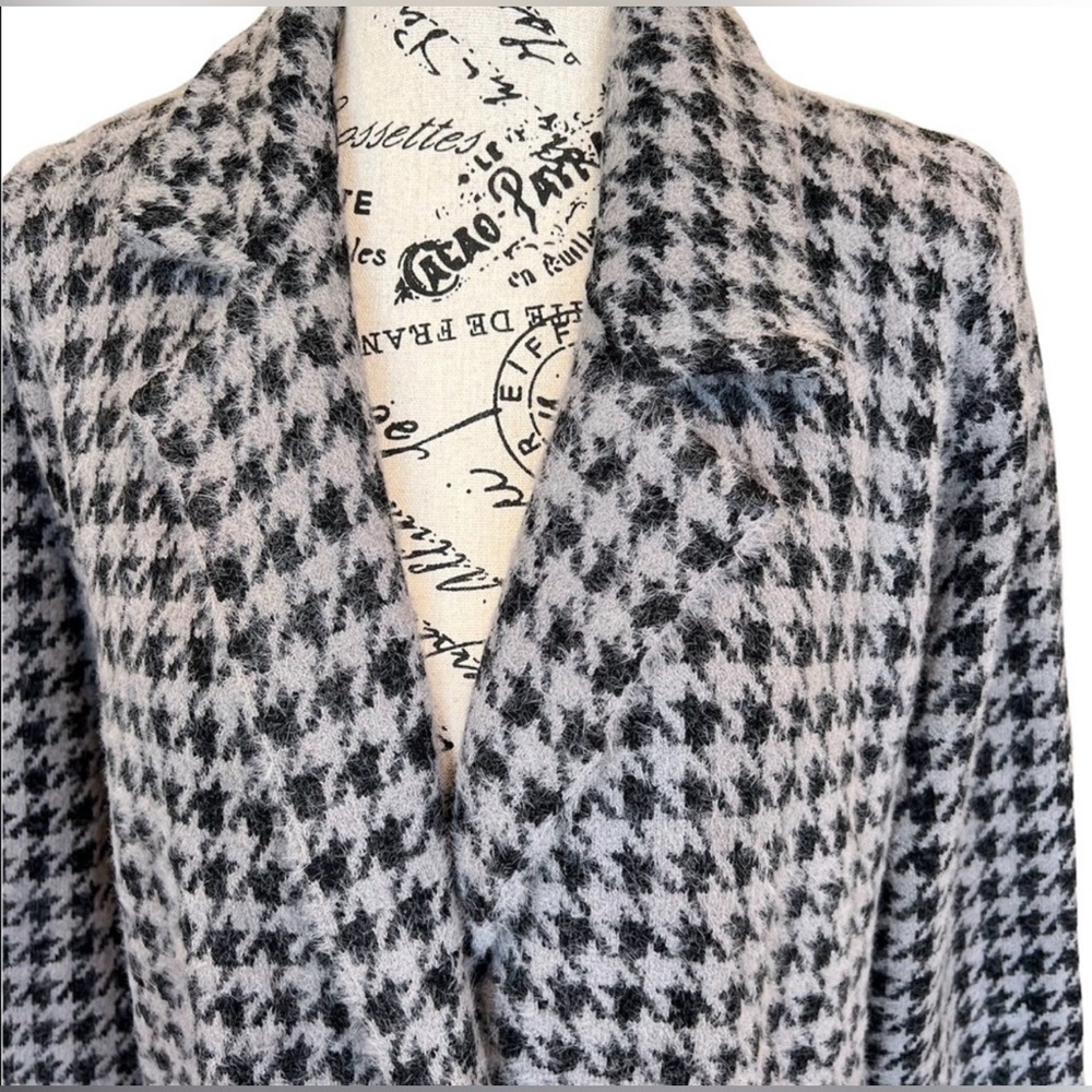 Max Studio Houndstooth Pattern Duster - image 4